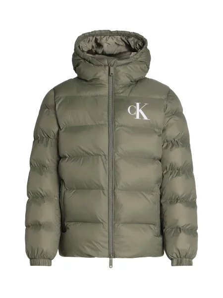 Calvin Klein Jeans Geacă de primăvară-toamnă oliv alb