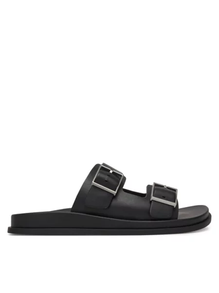 Calvin Klein Чехли City Sandal Buckle Lth черен