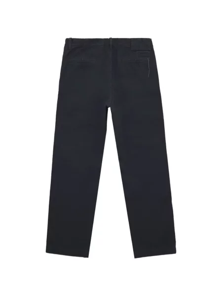 Pantaloni Fortela cu model herringbone albastru