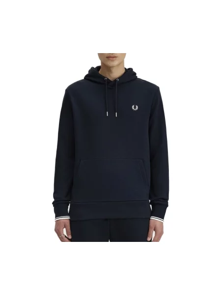 Geacă Fred Perry cu glugă albastru