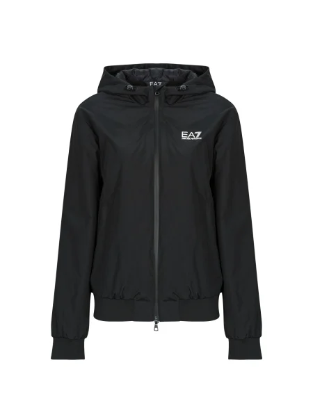 Sako Emporio Armani Ea7 s kapucňou čierna