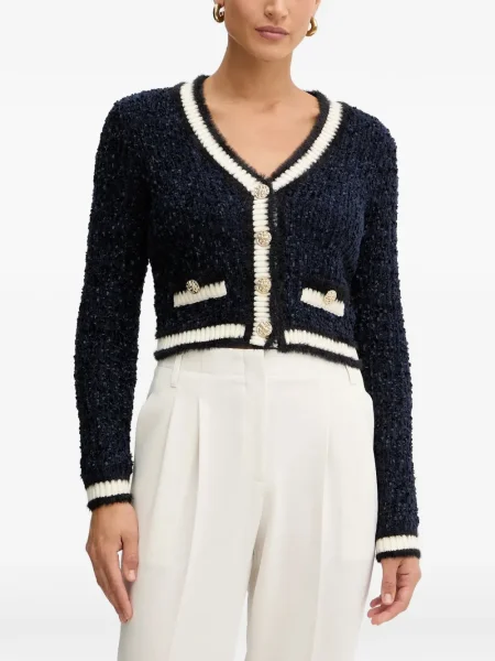 Cardigan Guess cu decolteu în V albastru
