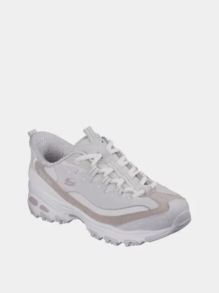 Кожаные повседневные кроссовки Skechers бежевые