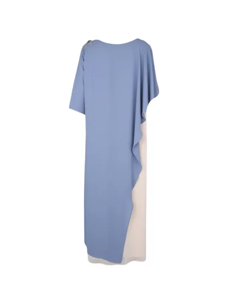 Rochie maxi Loodyana cu volane albastru