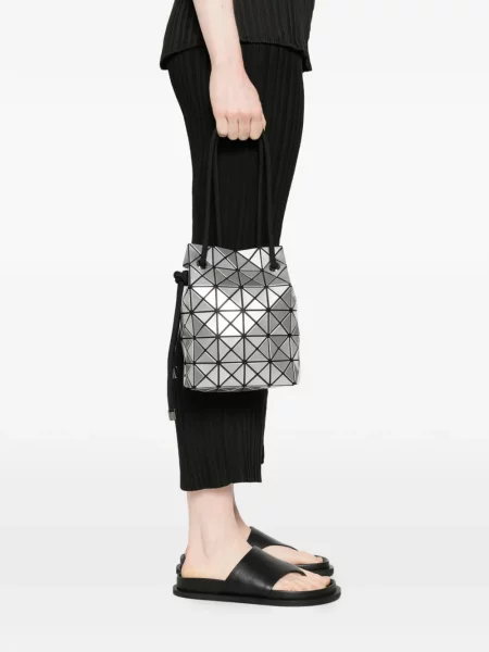 Κορδόνι περίσφιξης τσάντα Bao Bao Issey Miyake με σχέδιο ασημί