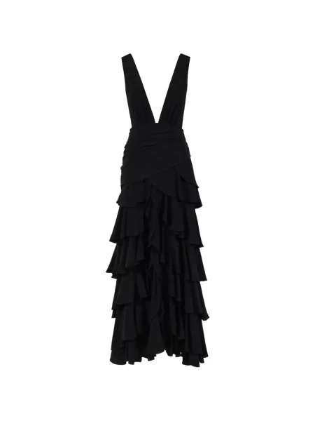 Rochie maxi Johanna Ortiz cu volane negru
