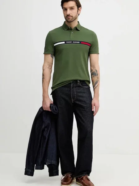 Polo majica Tommy Hilfiger zelena