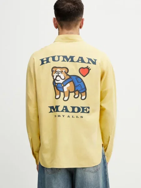 Human Made Cămașă bărbătească cu amestec de in