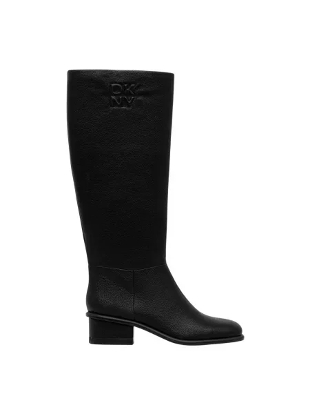Botki Dkny skórzane czarne