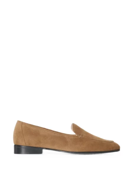 Pantofi loafer The Row din piele de căprioară