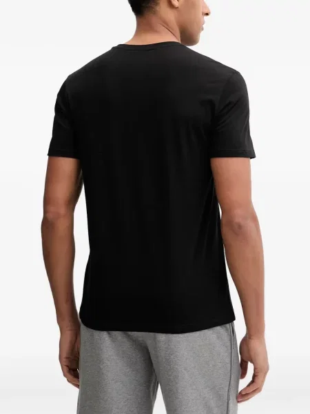 Μπλούζα Emporio Armani από ζέρσεϋ με αυτόγραφο μαύρο
