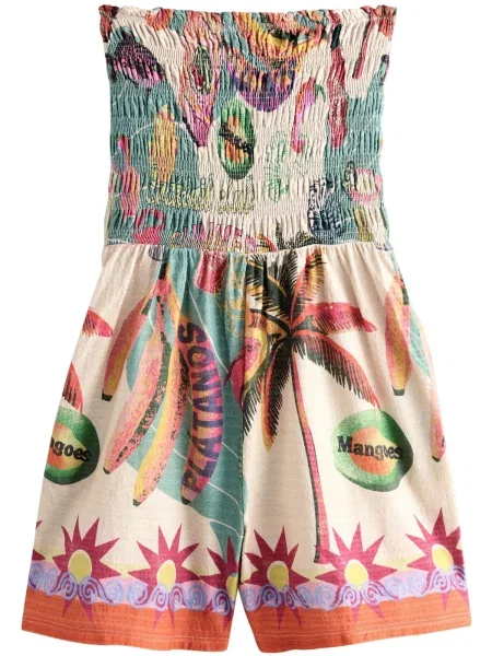 Next Salopeta / verde smarald / roz închis / roșu bej