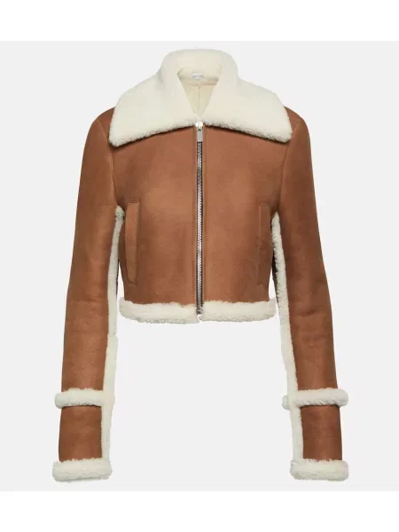 Kurtka Magda Butrym zamszowa brązowa