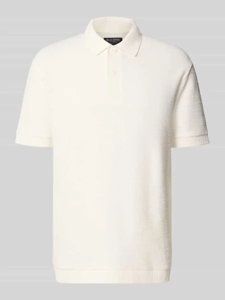 Koszulka polo o kroju relaxed fit z Mieszanka bawełny Marc O'polo białe