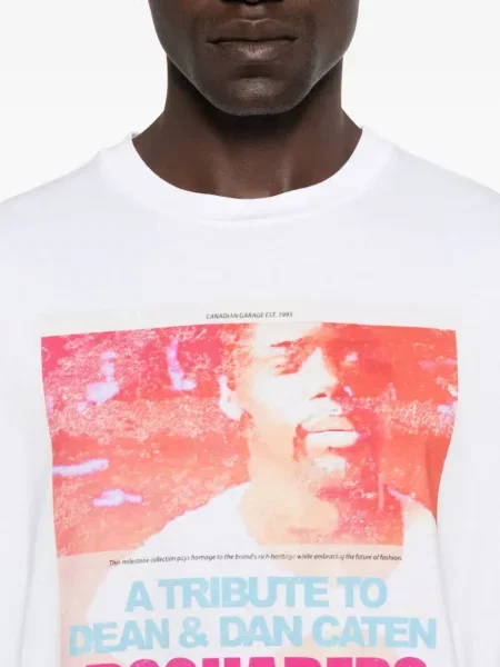Tricou Dsquared2 cu imagine alb