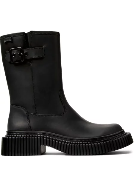 Botine Camper din piele cu cataramă negru