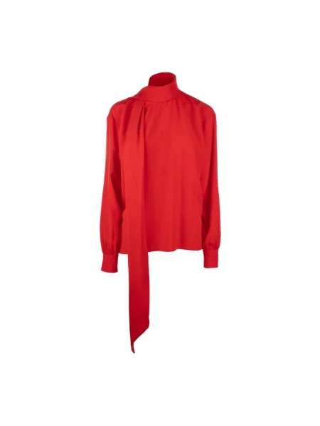 Bluzka Prada z krepy czerwona
