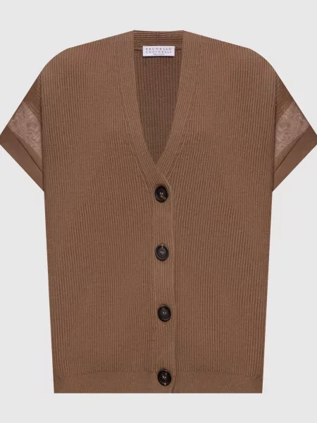 Жилет Brunello Cucinelli коричневий