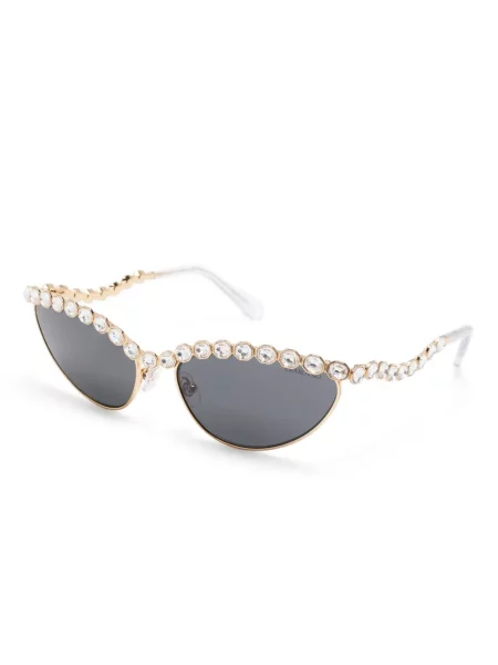 Ochelari de soare Swarovski de cristal auriu