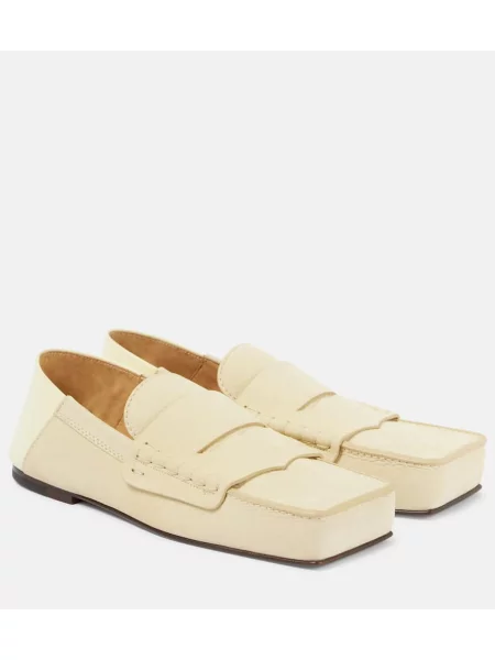 Mocasini Jacquemus din piele alb