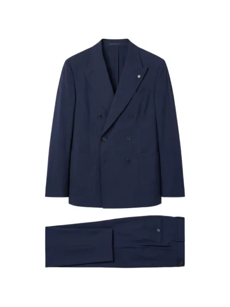 Costum Manuel Ritz cu două rânduri de nasturi albastru
