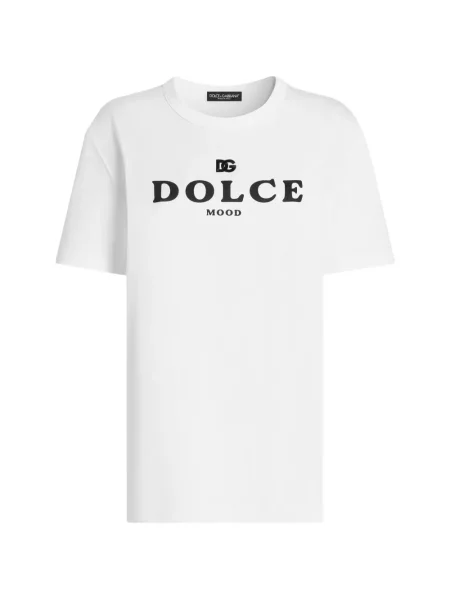 Tricou Dolce & Gabbana cu decolteu rotund alb