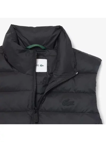 Lacoste Pikowana Kamizelka Puchowa I Wodoodporna czarna