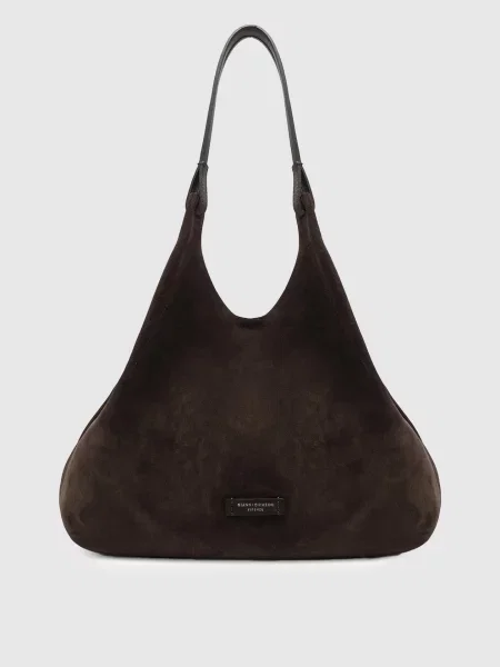 Замшева сумка-тоут Dua кольору з логотипом Gianni Chiarini хакі