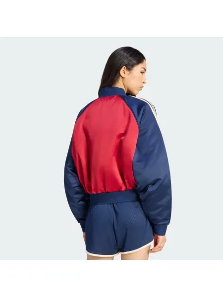 SATYNOWA KURTKA TYPU BOMBER SST czerwony
