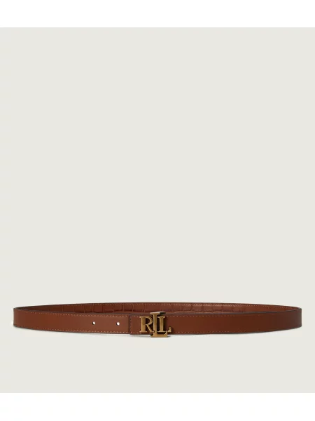 Lauren Ralph Lauren curea reversibilă pentru femei din piele maro