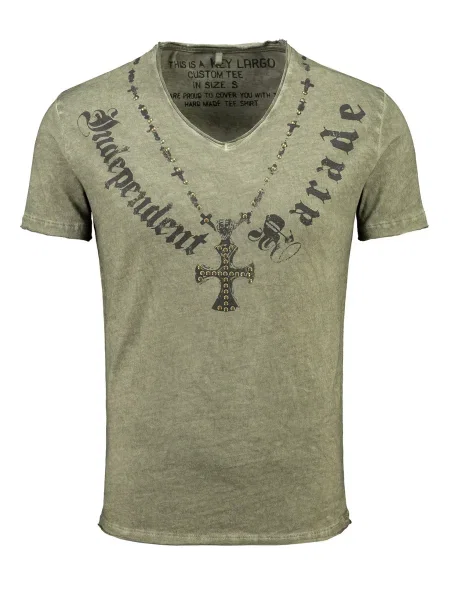 Key Largo Tricou Independent verde negru