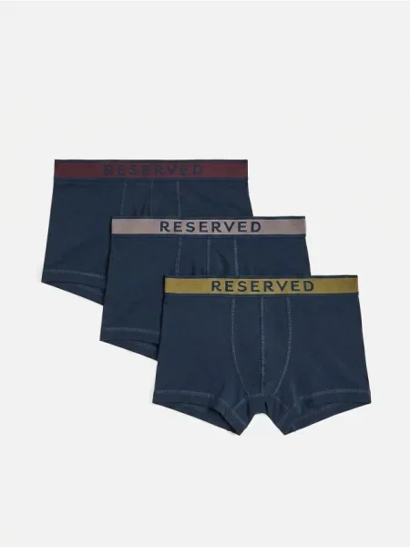Reserved Set 3 boxeri Classic din lyocell bleumarin