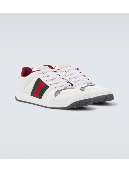 Sneakerși Gucci Screener din piele alb