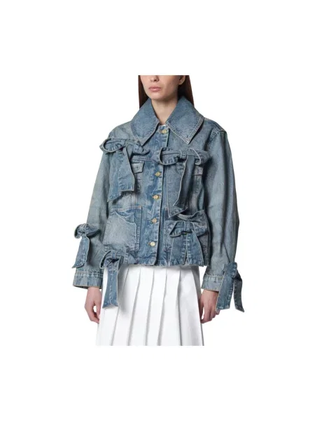 Kurtka jeansowa Ganni niebieska