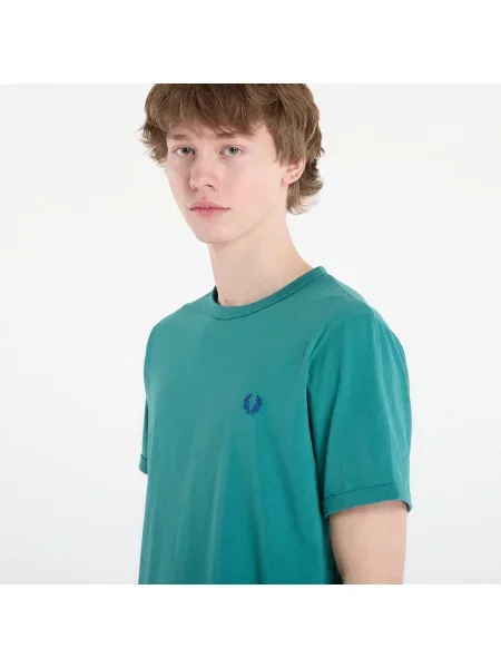 T-shirt FRED PERRY Ringer T-Shirt Deep Mint M