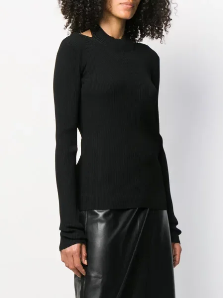 Pulover Helmut Lang cu spatele deschis negru