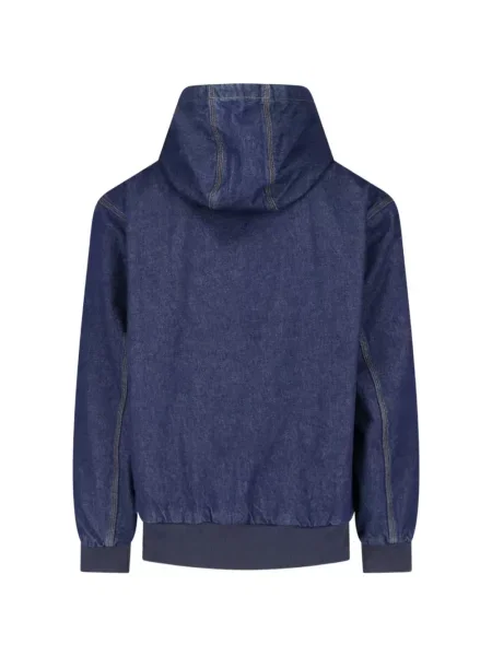 Geacă Carhartt Wip cu glugă albastru