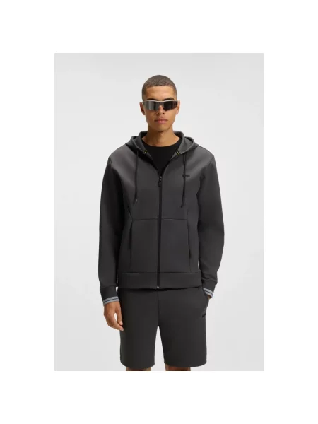 Bluza z kapturem Boss szara