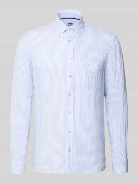 Koszula lniana w kroju slim fit z kołnierzykiem typu button-down Fynch-hatton