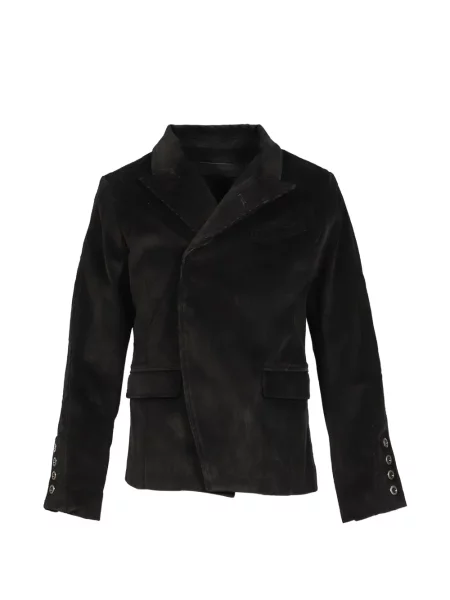 Sacou No/faith Studios de catifea cord asimetric negru