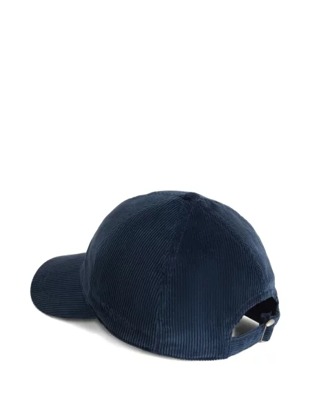 Șapcă Woolrich de catifea cord albastru