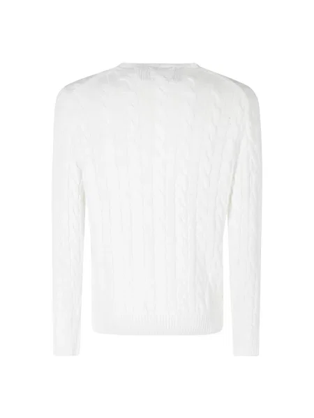Sweter Polo Ralph Lauren z okrągłym dekoltem biały