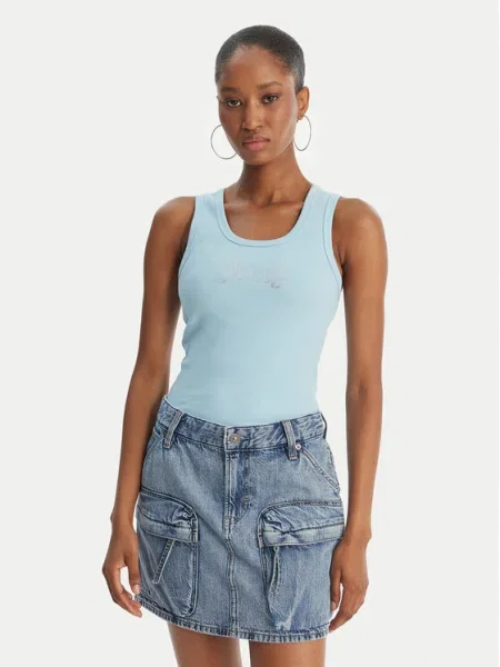 Top Juicy Couture cu bretele subțiri albastru