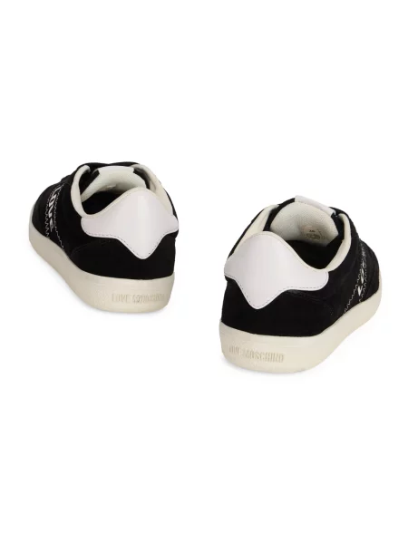 Sneakersy Love Moschino zamszowe z logo czarne