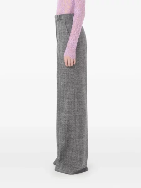 Pantaloni Valentino Garavani de lână gri