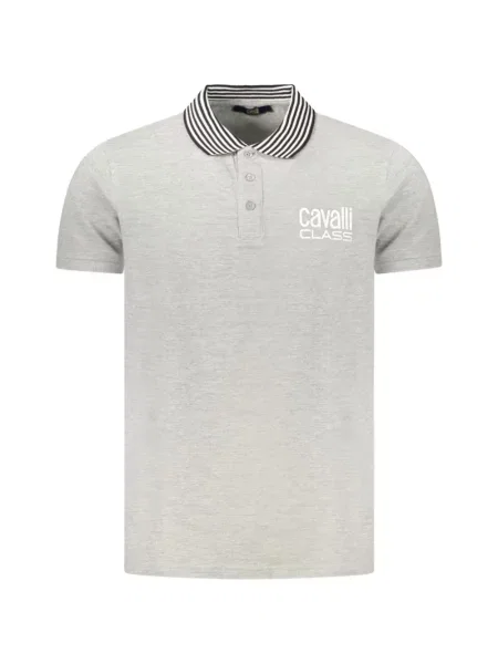 Tricou polo Cavalli Class gri