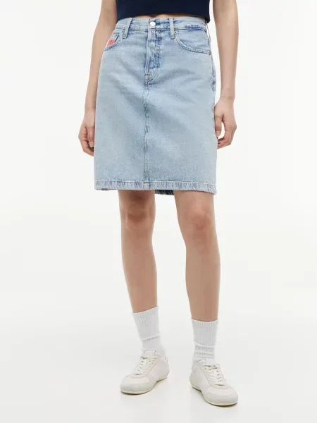 Tommy Jeans Sukňa CLAIRE denim modrá