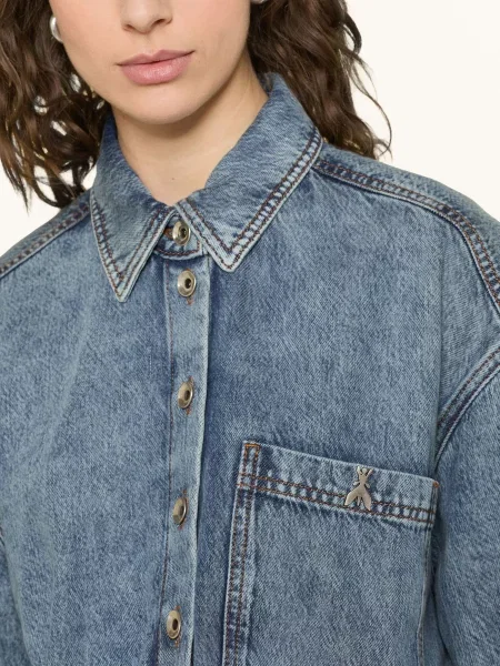 Sukienka koszulowa Patrizia Pepe niebieska