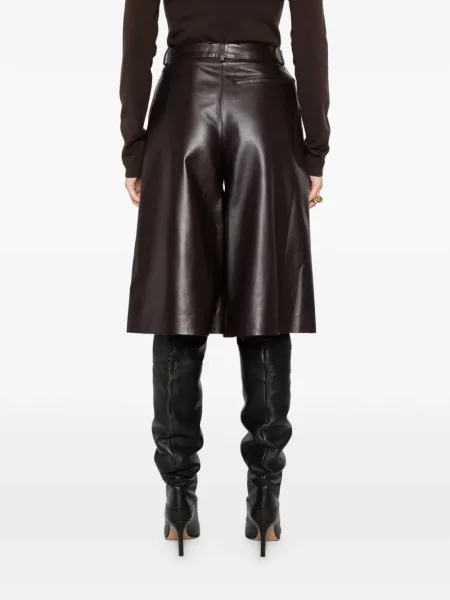 Decupat pantaloni Joseph din piele maro