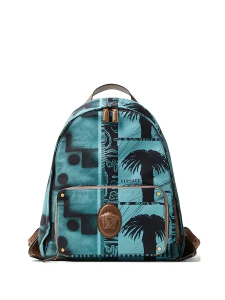 Rucsac Versace din canvas albastru